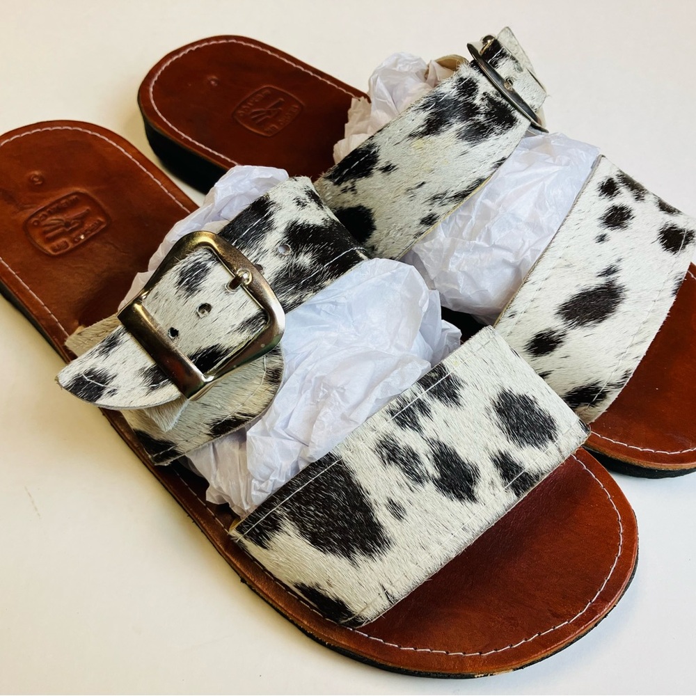 Cowhide Leather Huaraches Sandals Hippie Cowgirl Western Boho New